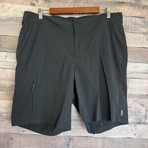 REI Co-Op Mens Hiking Shorts Large Black Adjustable Waist Cargo Performance